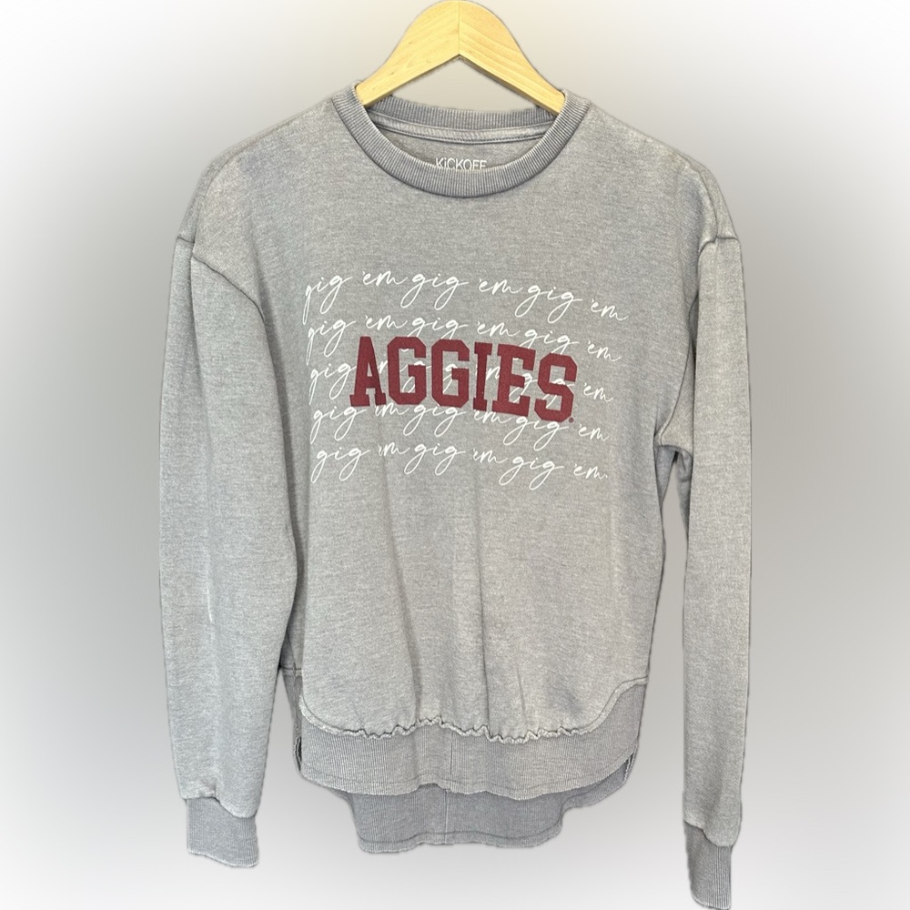Aggies Endzone Poncho Fleece Crew Women's Sweater